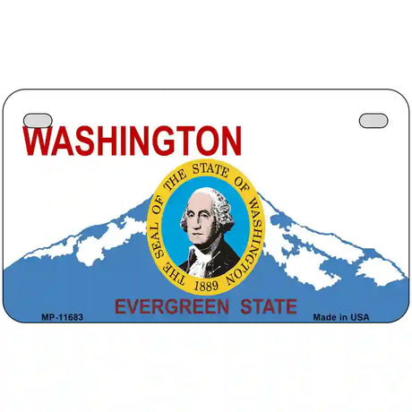 Washington Seal And State Novelty License Plate 7" x 4" (MP)