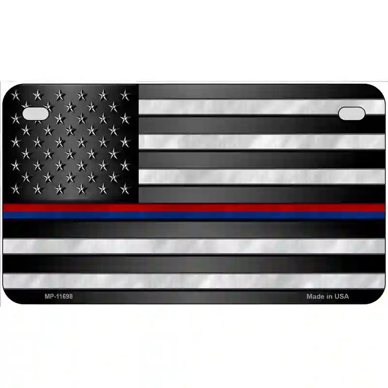 First Responder American Flag Novelty License Plate 7" x 4" (MP)