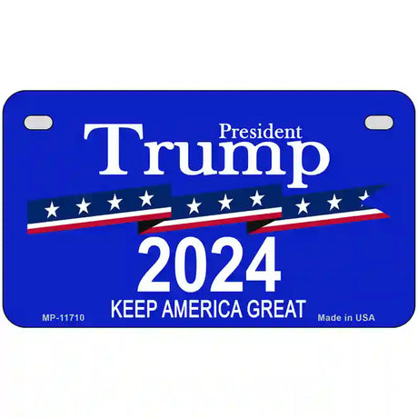 President Trump 2024 Novelty Metal License Plate 7" x 4" (MP)