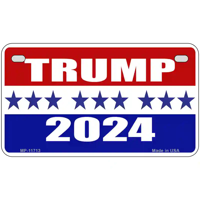 Trump 2024 Novelty Metal License Plate 7" x 4" (MP)