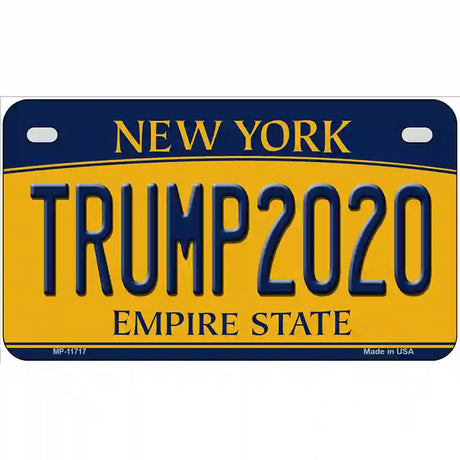 Trump 2020 New York Novelty Metal License Plate 7" x 4" (MP)