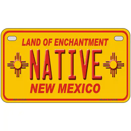 Native New Mexico Yellow State License Plate 7" x 4" (MP)