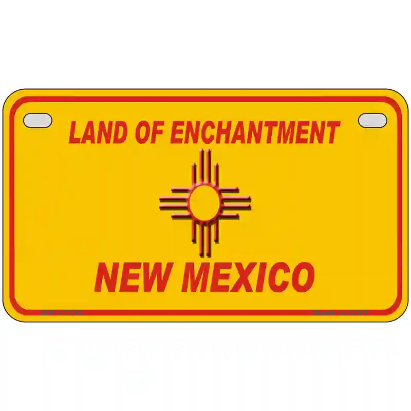 New Mexico Blank Yellow State License Plate 7" x 4" (MP)