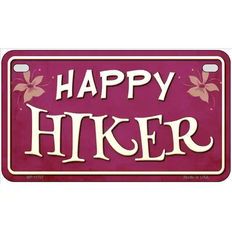 Happy Hiker Novelty License Plate 7" x 4" (MP)