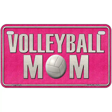 Volleyball Mom Novelty Metal License Plate 7" x 4" (MP)