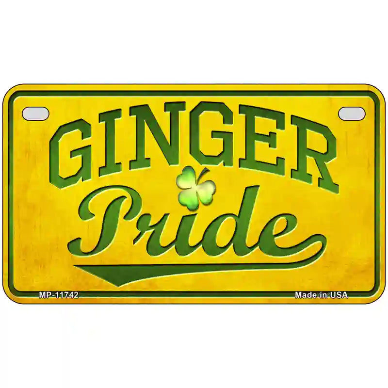 Ginger Pride Novelty License Plate 7" x 4" (MP)