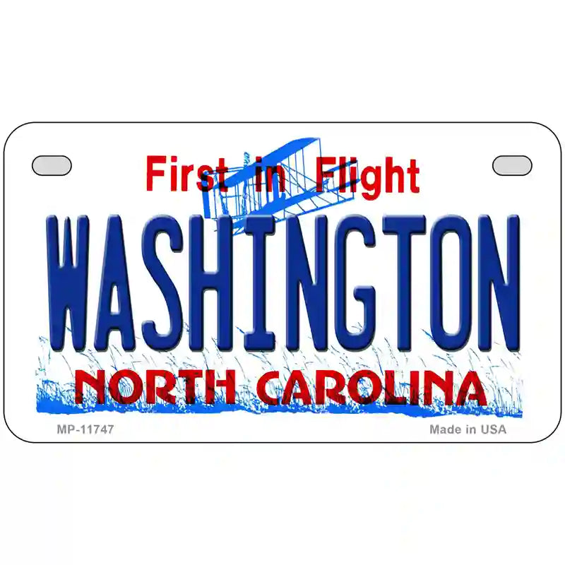 Washington North Carolina State License Plate 7" x 4" (MP)