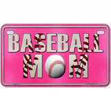 Baseball Mom Novelty Metal License Plate 7" x 4" (MP)