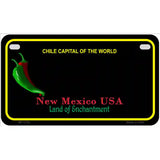 New Mexico Blank Black State License Plate 7" x 4" (MP)