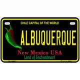 Albuquerque New Mexico Black State License Plate 7" x 4" (MP)