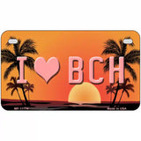 I Love Beach Novelty License Plate 7" x 4" (MP)