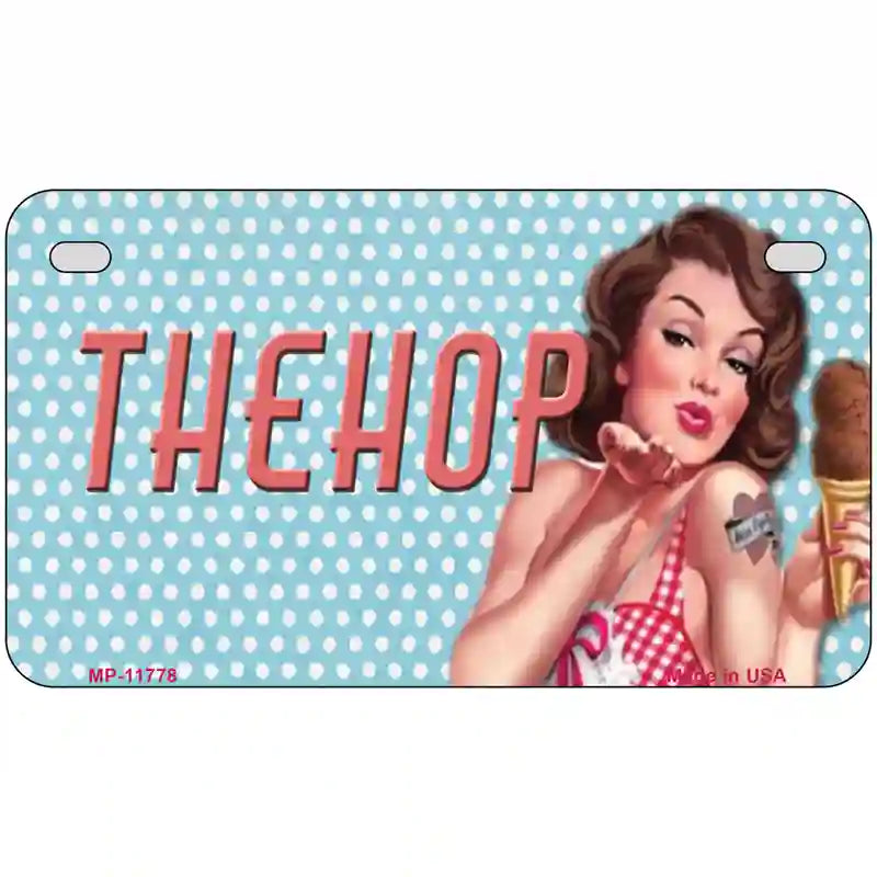 The Hop Vintage Pinup Novelty License Plate 7" x 4" (MP)