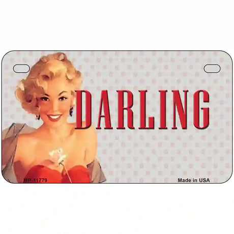 Darling Vintage Pinup Novelty License Plate 7" x 4" (MP)