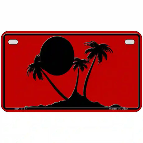 Island Palms Novelty Metal License Plate 7" x 4" (MP)