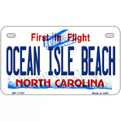 Ocean Isle Beach North Carolina Novelty License Plate 7" x 4" (MP)