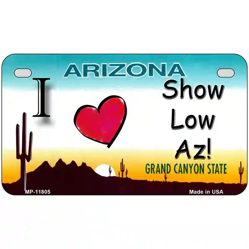 I Love Show Low AZ Novelty License Plate 7" x 4" (MP)