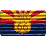 Route 66 Arizona Flag Novelty License Plate 7" x 4" (MP)