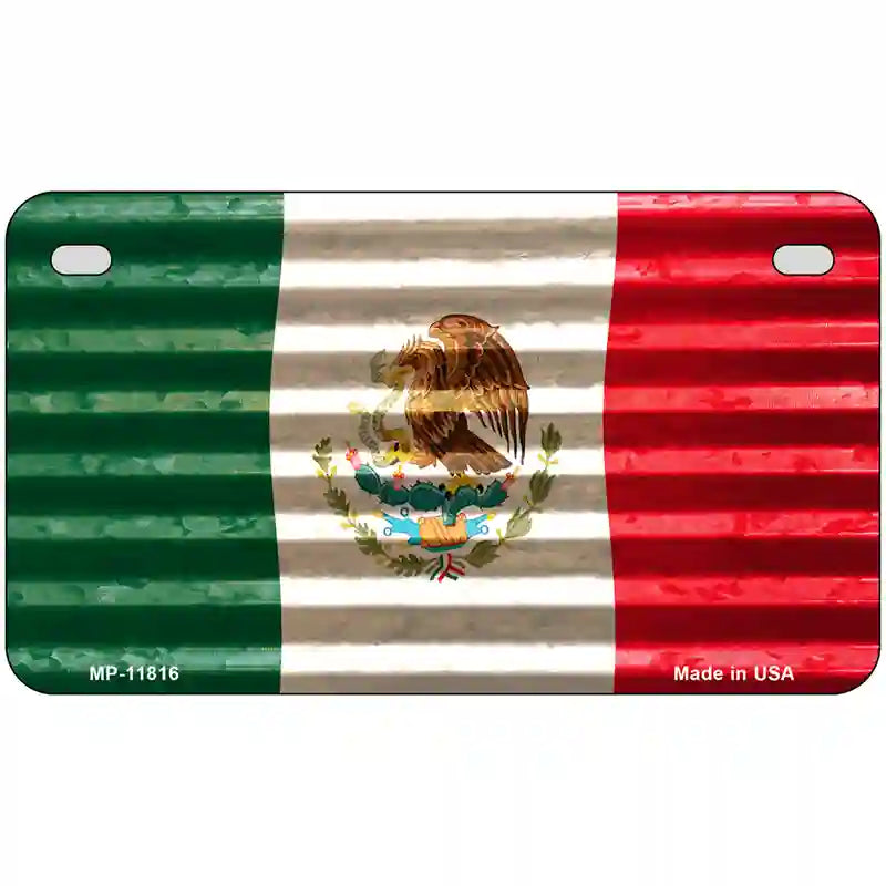 Mexico Flag Novelty License Plate 7" x 4" (MP)