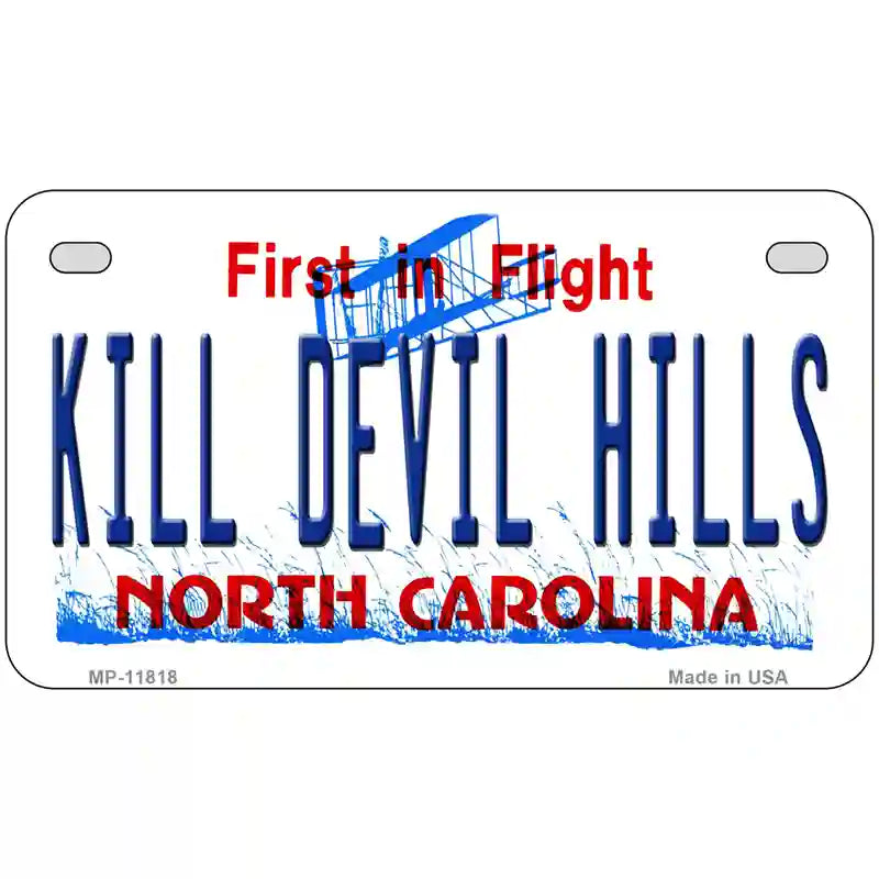 Kill Devil Hills North Carolina Novelty License Plate 7" x 4" (MP)