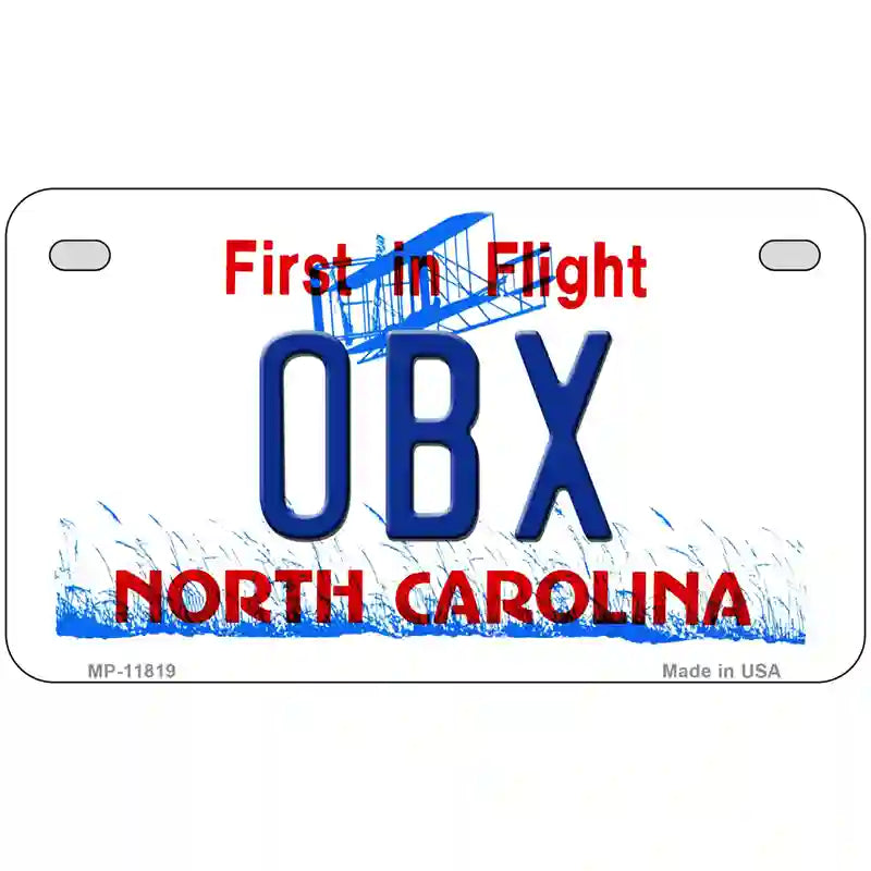 OBX North Carolina Novelty License Plate 7" x 4" (MP)