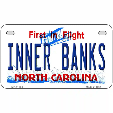 Inner Banks North Carolina Novelty License Plate 7" x 4" (MP)