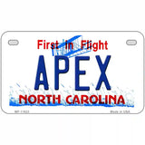 Apex North Carolina Novelty License Plate 7" x 4" (MP)