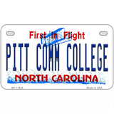 Pitt Comm College North Carolina Novelty License Plate 7" x 4" (MP)