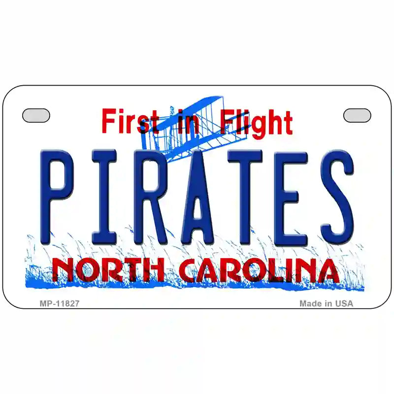 Pirates North Carolina Novelty License Plate 7" x 4" (MP)