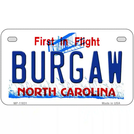 Burgaw North Carolina Novelty License Plate 7" x 4" (MP)