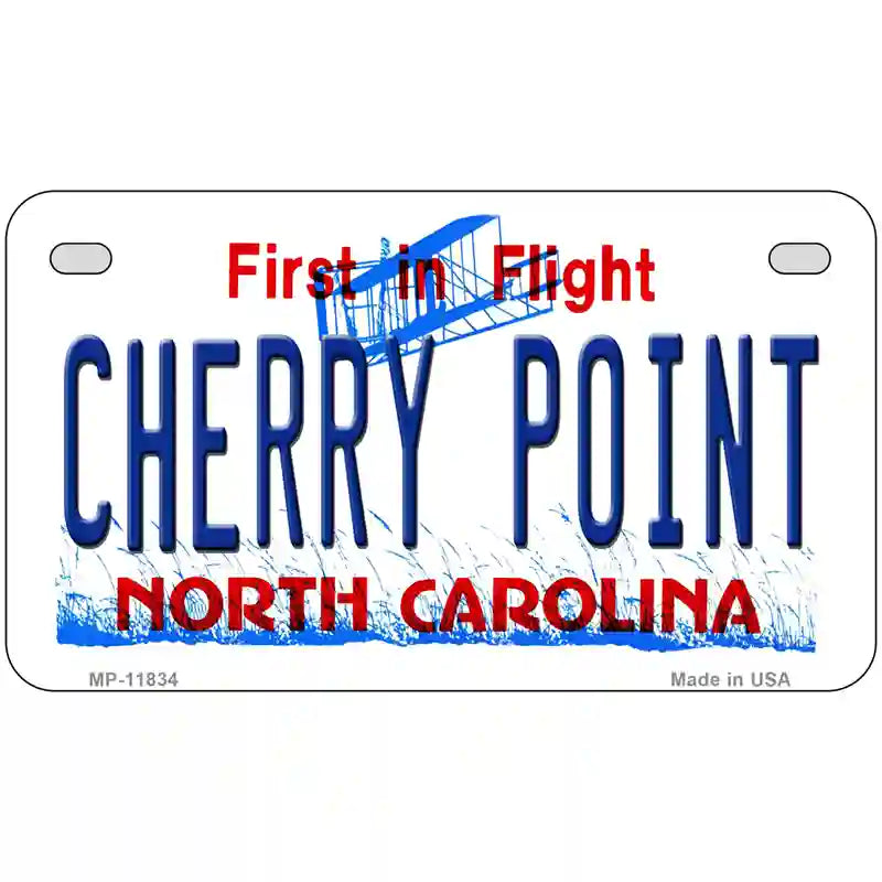 Cherry Point North Carolina Novelty License Plate 7" x 4" (MP)