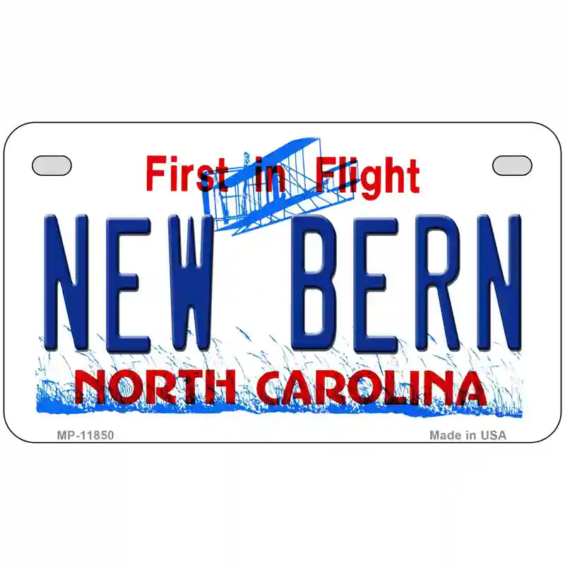 New Bern North Carolina Novelty License Plate 7" x 4" (MP)