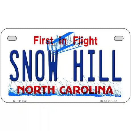 Snow Hill North Carolina Novelty License Plate 7" x 4" (MP)