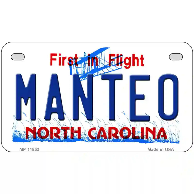 Manteo North Carolina Novelty License Plate 7" x 4" (MP)