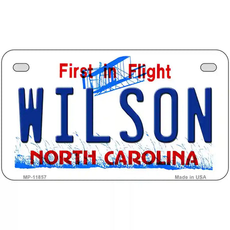 Wilson North Carolina Novelty License Plate 7" x 4" (MP)