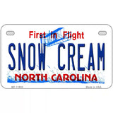 Snow Cream North Carolina Novelty License Plate 7" x 4" (MP)