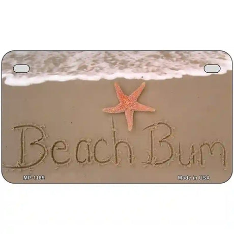 Beach Bum Novelty Metal License Plate 7" x 4" (MP)