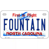 Fountain North Carolina Novelty License Plate 7" x 4" (MP)