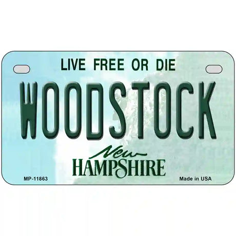 Woodstock New Hampshire Novelty License Plate 7" x 4" (MP)