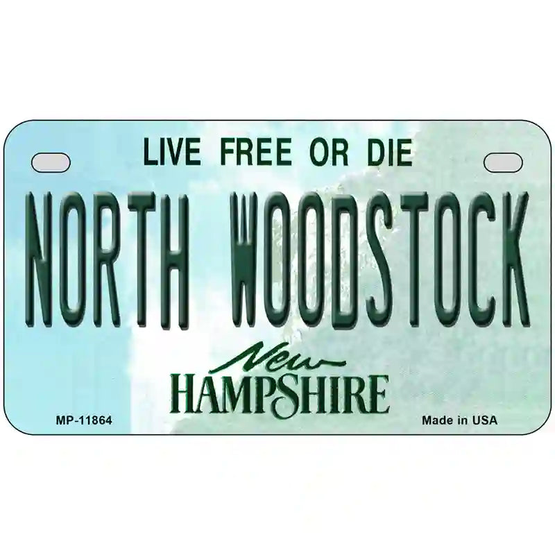 North Woodstock New Hampshire Novelty License Plate 7" x 4" (MP)