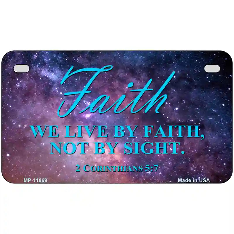 Live By Faith Novelty License Plate 7" x 4" (MP)