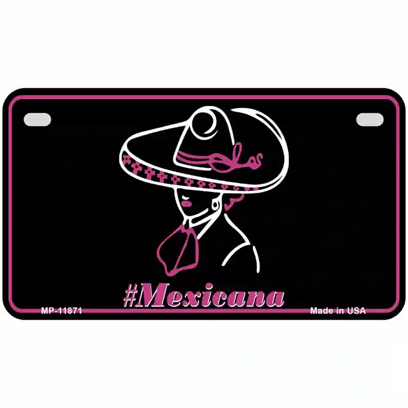 Hashtag Mexicana Novelty License Plate 7" x 4" (MP)