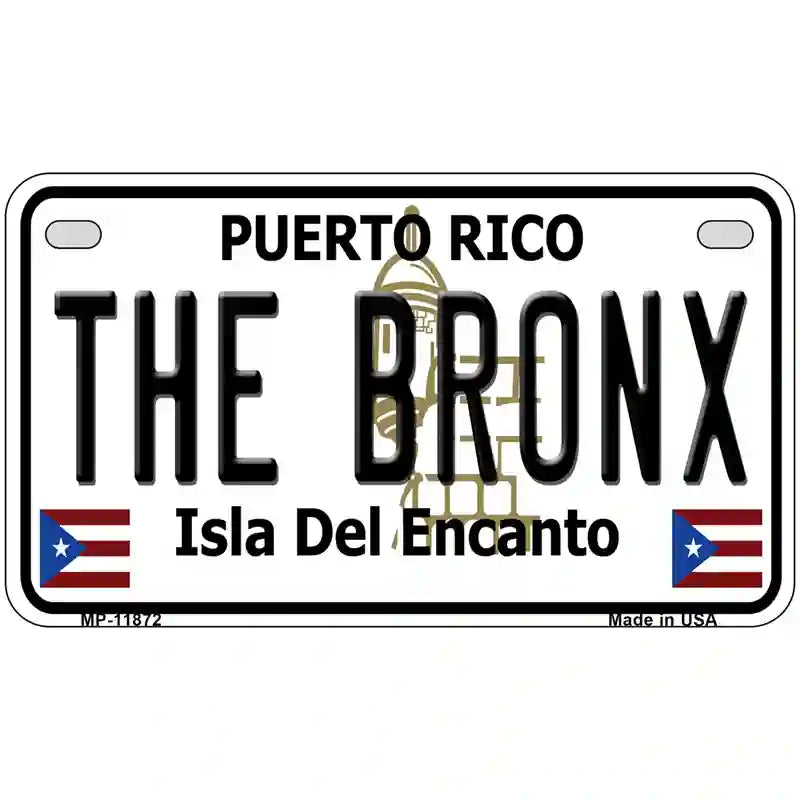 The Bronx Puerto Rico Novelty License Plate 7" x 4" (MP)