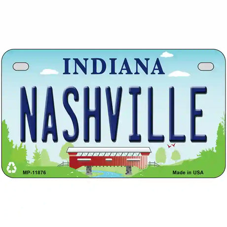 Nashville Indiana Novelty License Plate 7" x 4" (MP)