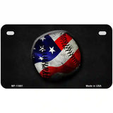 American Baseball Novelty Metal License Plate 7" x 4" (MP)