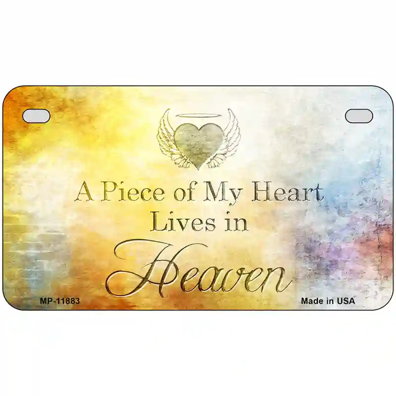 Lives In Heaven Novelty Metal License Plate 7" x 4" (MP)