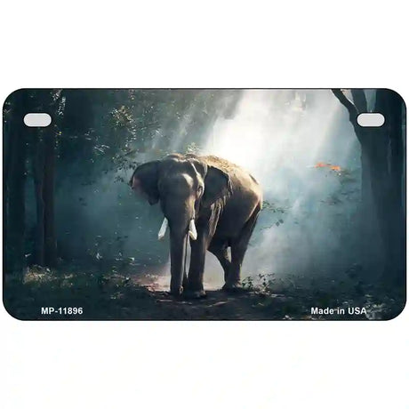 Elephant in the Woods Novelty Metal License Plate 7" x 4" (MP)