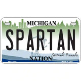 Michigan Spartan Novelty Metal License Plate 7" x 4" (MP)