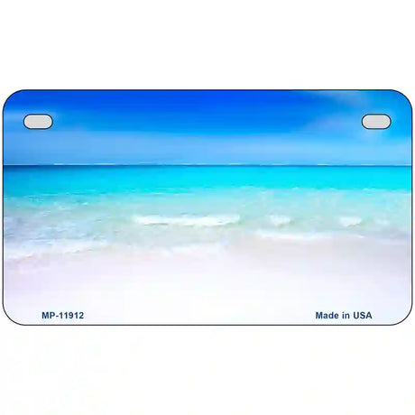 Beach Scene Novelty Metal License Plate 7" x 4" (MP)