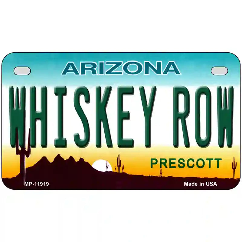 Whiskey Row Arizona Novelty License Plate 7" x 4" (MP)