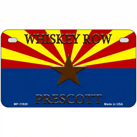 Whiskey Row Prescott Arizona Novelty License Plate 7" x 4" (MP)